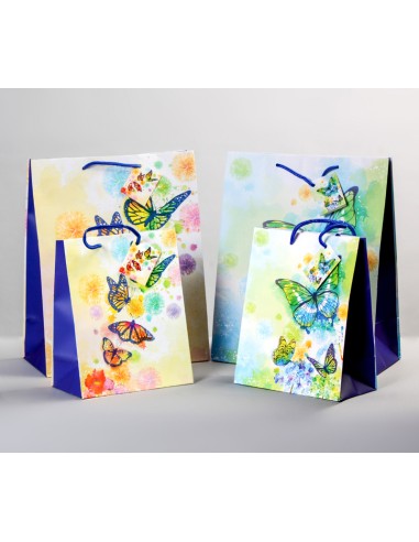 Borsetta fantasia plastificata con biglietto